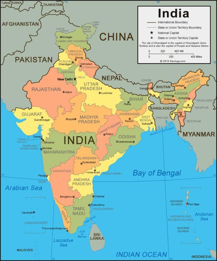 map of india