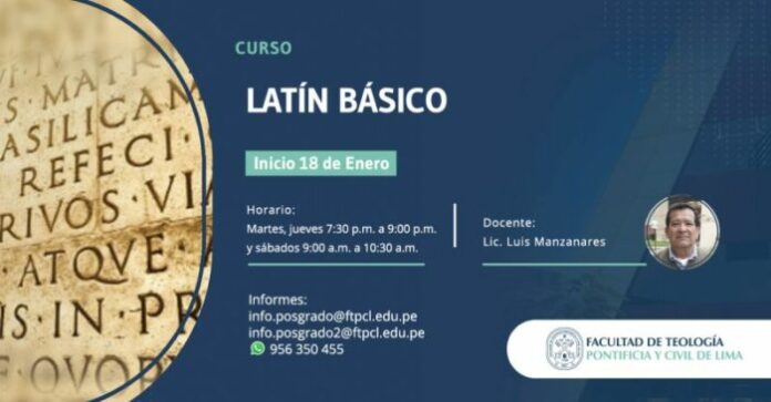 Faculdade Pontifícia de Lima lança curso online de Latim