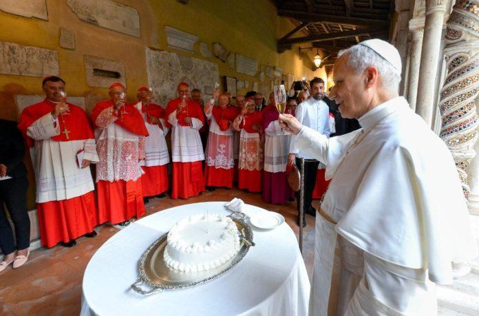 Pope Leo XIV at the Basilica of St Paul's outside the walls (@Vatican Media)