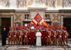 Pope Leo XIV Praises Swiss Guard as 28 New Recruits Sworn Into Service Pope Leo XIV with Swiss Guard