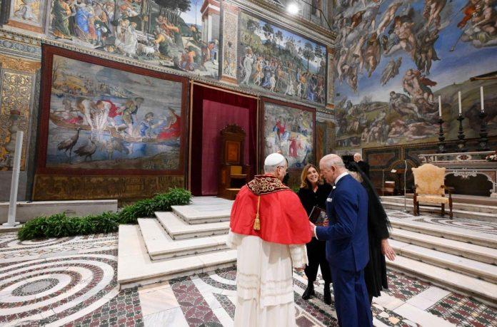 The Sistine Chapel hosted the ecumenical prayer service presided over by Pope Leo (@Vatican Media)