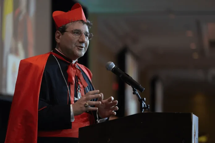 2025-11-06-CardinalLeoDinner Frank Cardinal Leo delivers an address at the 46th Annual Cardinal’s Dinner Nov. 5, 2025. (Photo courtesy Archdiocese of Toronto)