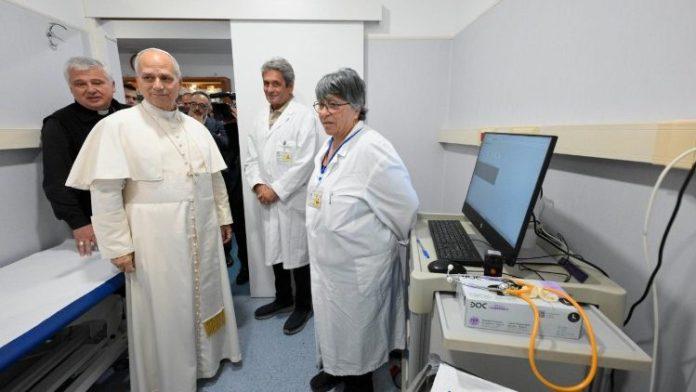 Pope Leo visits the newly opened San Martino Outpatient Clinic (Credit Vatican Media)