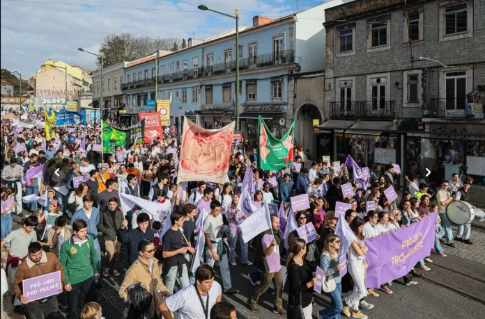 c18e54e6-c7b2-4a79-8480-59000feac621_1306x862 Demonstrators at a March 21 pro-life march in Lisbon, Portugal. Courtesy photo The Pillar