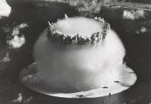 Catholic Bishops Warn of Rising Nuclear Threats as Global Arms Control Weakens A 21 kiloton underwater nuclear weapons effects test, known as Operation CROSSROADS (Event Baker), conducted at Bikini Atoll (1946). (By U.S. Army Photographic Signal Corps - Public Domain, wikimediacommons)