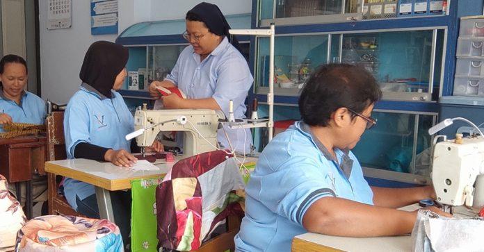 Sister Cicilia Indrayani of the Daughters of Charity teaches women how to sew and helps prepare them for the garment industry in the region. (Photo: Daughters of Charity)