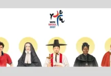 Seoul Names Five Patron Saints for World Youth Day 2027, Highlighting Faith Across Generations An image of the WYD Seoul 2027 patron saints – from left Carlo Acutis, Frances Xavier Cabrini, Andrew Kim Taegon, Josephine Bakhita, and Pope John Paul II. (Photo: WYD Seoul LOC)