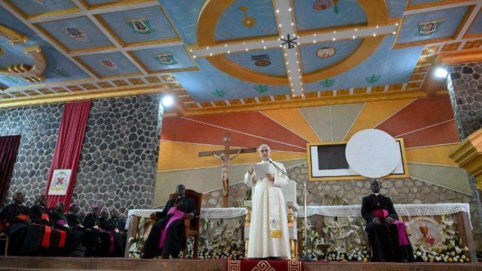 Pope Leo presided over a Peace Meeting with the community of Bamenda (Vatican Media)