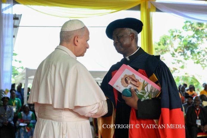 Pope Leo XIV with the Rector of ar(Vatican Media)