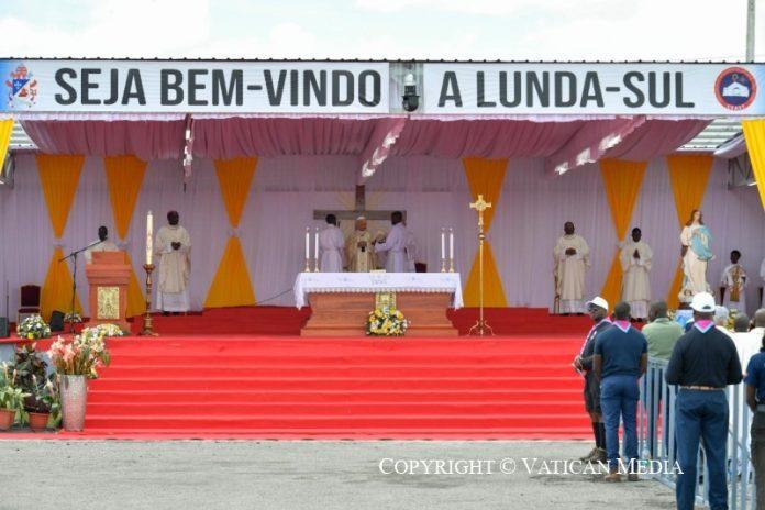 Pope Leo XIV celebrates Mass in Saurimo, Angola (Credit Vatican Media)