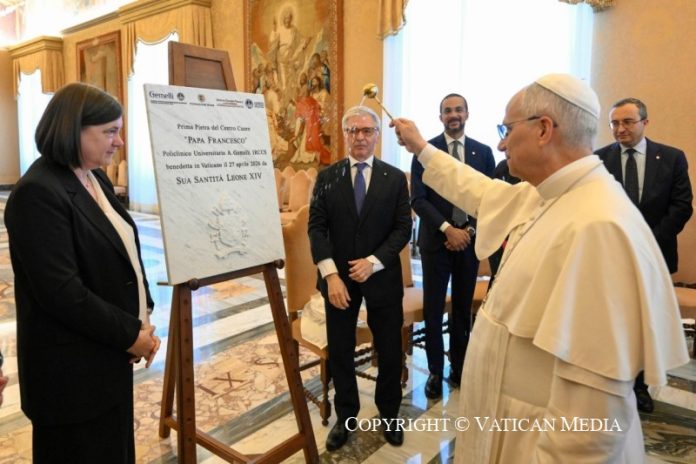 Pope Leo XIV blesses Gemelli’s new Centro Cuore (Credit Vatican Media)