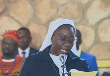 Faith Amid Fire: How Cameroon’s Catholic Nuns Stand Strong Against Violence and Fear Sister Carine shared with the Pope the suffering of many nuns in Bamenda, Cameroon | Credit: EWTN screenshot