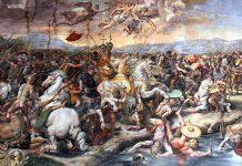 The Conversion That Remade the World: Constantine, Christianity & Rome Battle of the Milvian Bridge by Giulio Romano Vatican City, Apostolic Palace (Public Domain Wikimedia commons)