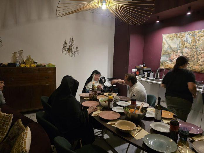 The Goldenstein Nuns in Rome with Andreas Englisch (Credit Andreas Englisch FB Page)