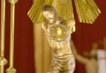 Monstrance of the Mutilated Christ Anchors Bojayá Anniversary, Renewing Call for Peace in Colombia Monstrance inspired by the Mutilated Christ (Credit ACN Colombia)