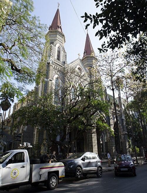 500px-Cathedral_of_the_Holy_Name,_Mumbai Cathedral of the Holy Name, Mumbai (By Rangan Datta Wiki - Own work, CC BY-SA 4.0 wikimedia)