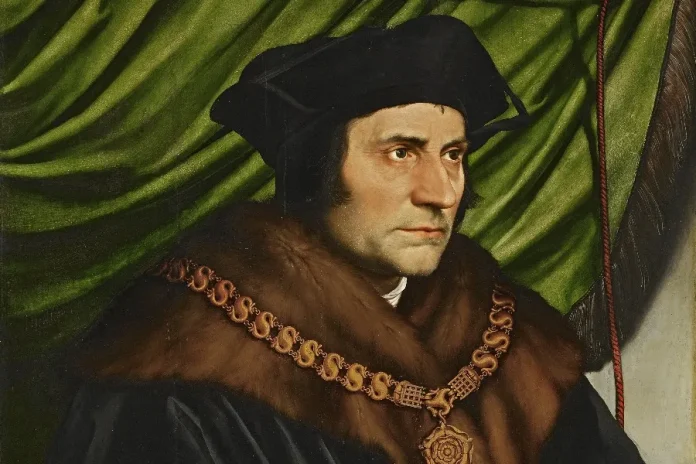 A portrait of St. Thomas More, by Hans Holbein the Younger. Public Domain.