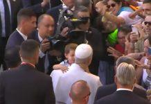 A Mother’s Hope, a Child’s Courage: The Emotional Encounter Between Pope Leo XIV and Young Antonio in Madrid Pope Leo XIV with child (Screen Grab Youtube Vatican News)