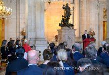Pope Calls for Dialogue, Unity, and Renewal at Madrid Royal Palace Gathering Pope Leo XIV with Spanish Royal Family (Credit Vatican Media)