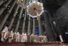 Pope Leo XIV Calls for Unity, Faith, and Compassion at Sagrada Família Homily Pope Leo XIV (Credit Vatican Media)