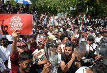 Christian Leaders Condemn Police Crackdown on Students Protesting Education Reforms in New Delhi Protestors holding posters of Bhagat Singh at Jantar Mantar with quote by Bhagat Singh: "If the deaf are to hear, the sound has to be very loud." ( Pelph Hoters - Own work CC0 Wikimeida)
