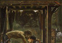 St. John Gualbert Did Not Kill, Did Not Take Revenge, Until One Day Christ Bowed His Head Toward Him The Merciful Knight. Birmingham Museums & Art Gallery.(By Edward Burne-Jones - http://www.nationalmuseum.se/sv/Om-Nationalmuseum/For-press-och-media1/Pressbilder1/Prerafaeliterna/Edward-Burne-Jones-iDen-barmhartige-riddaren--The-Merciful-Knight-i/, Public Domain, Wikimedia)