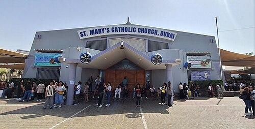 500px-Saint_Mary's_Catholic_Church_2025 Saint Mary's Catholic Church, Dubai (TheSwagger13 - Own work CC BY-SA 4.0 Wikimnedia)