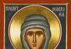 Saint Macrina the Younger, the one who raised her three saintly brothers Saint Macrina the Younger (Credit Ukrainian Catholic Eparchy of Edmonton)