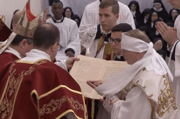 Episcopal Consecrations SSPX (Screen Capture from SSPX Youtube)