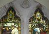 We Possess a Precious Treasure! – Commentary on the Sunday Gospel The Parable of the Hidden Treasure (left) paired with the Parable of the Pearl (right) on a stained glass window in Scots' Church, Melbourne (By StAnselm - Own work, Public Domain, Wikimedia)