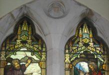 We Possess a Precious Treasure! – Commentary on the Sunday Gospel The Parable of the Hidden Treasure (left) paired with the Parable of the Pearl (right) on a stained glass window in Scots' Church, Melbourne (By StAnselm - Own work, Public Domain, Wikimedia)