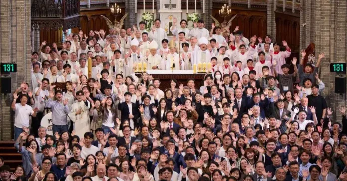 check-6a6b1eb89092f_600 Participants are seen after the Holy Mass for the launch of the Parish Organizing Committee of World Youth Day 2027 in Seoul, South Korea, on April 19. (Photo: Archdiocese of Seoul)